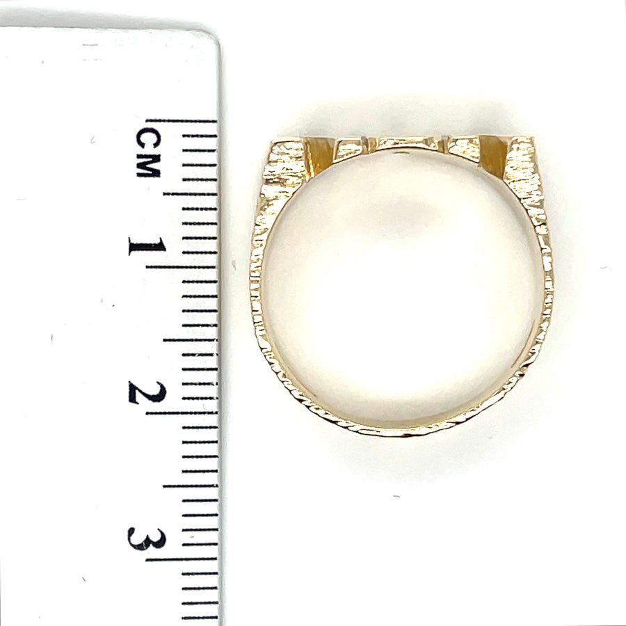 9ct Yellow Gold Nan Ring - Size P 1/2