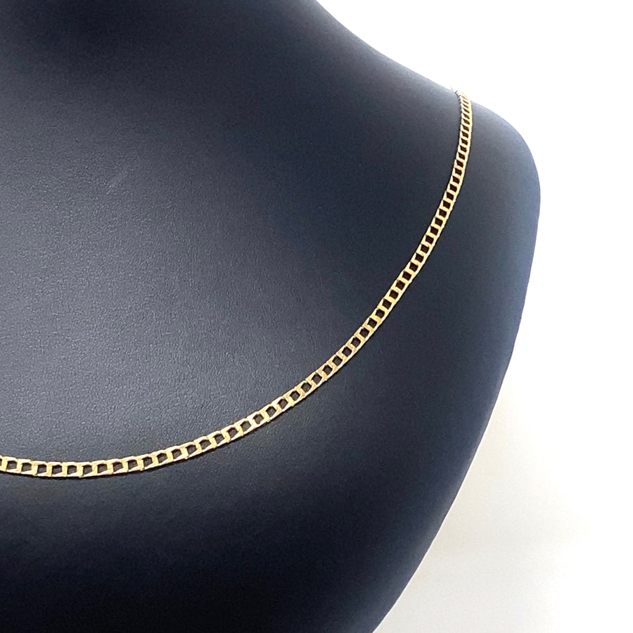9ct Yellow Gold Flat Curb Chain (24")