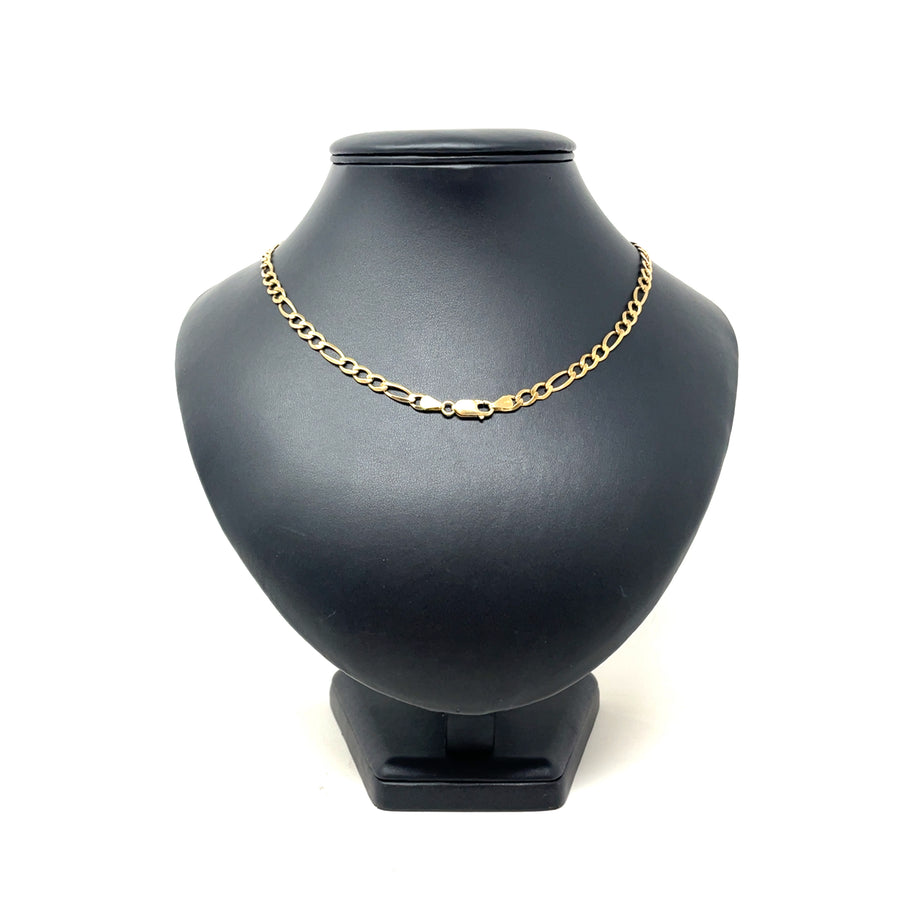9ct Yellow Gold Figaro Chain (18")