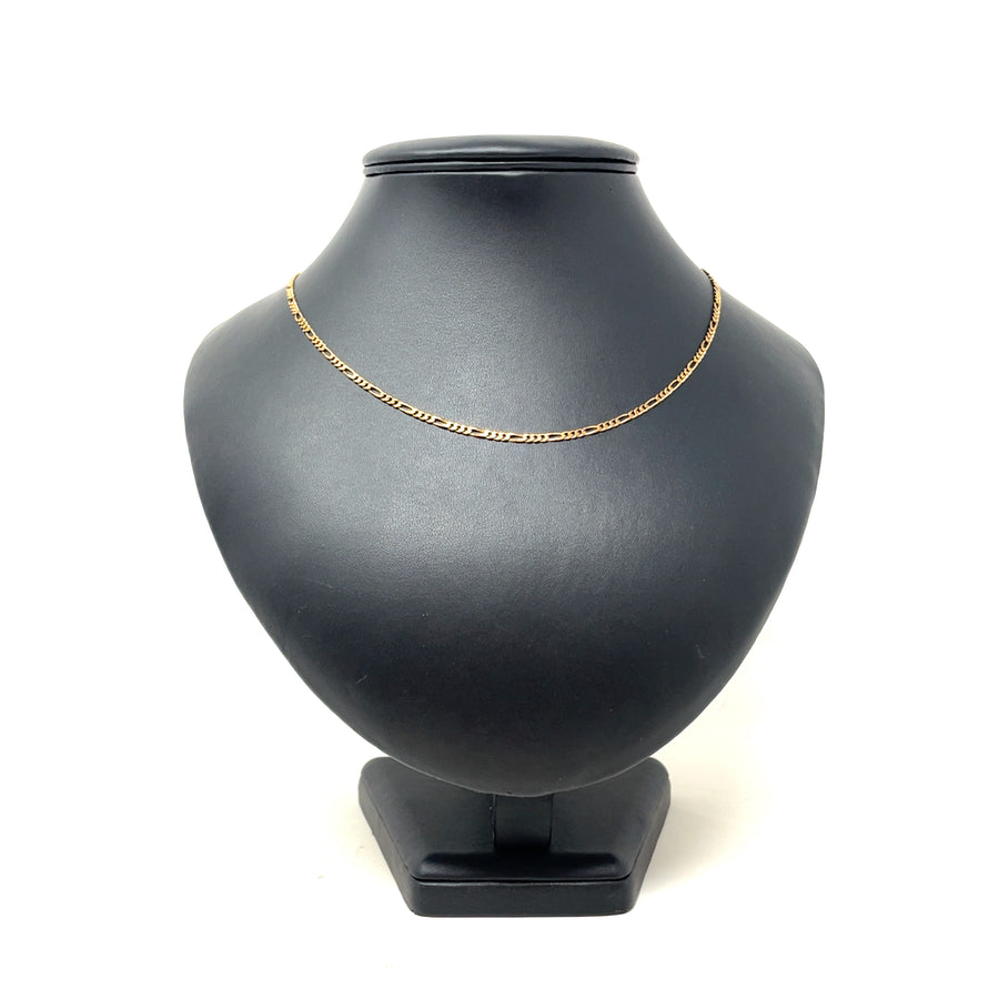 9ct Yellow Gold Figaro Chain (18")