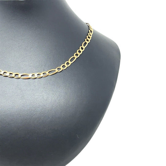 9ct Yellow Gold Figaro Chain (18")