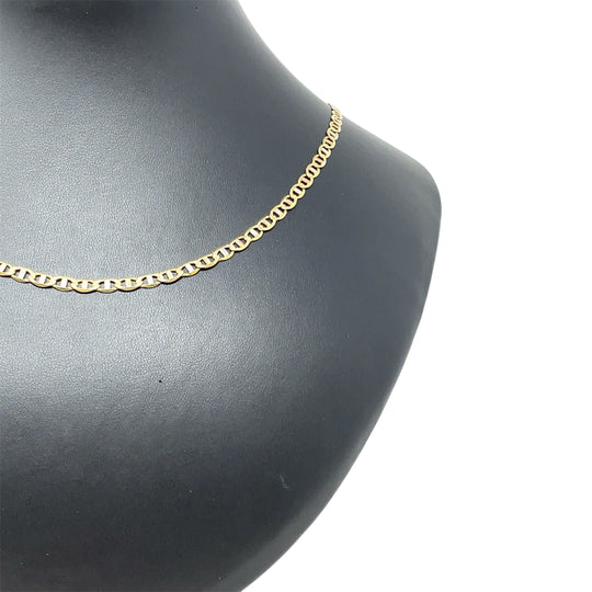 9ct Tri-Colour Marine Link Chain (20")