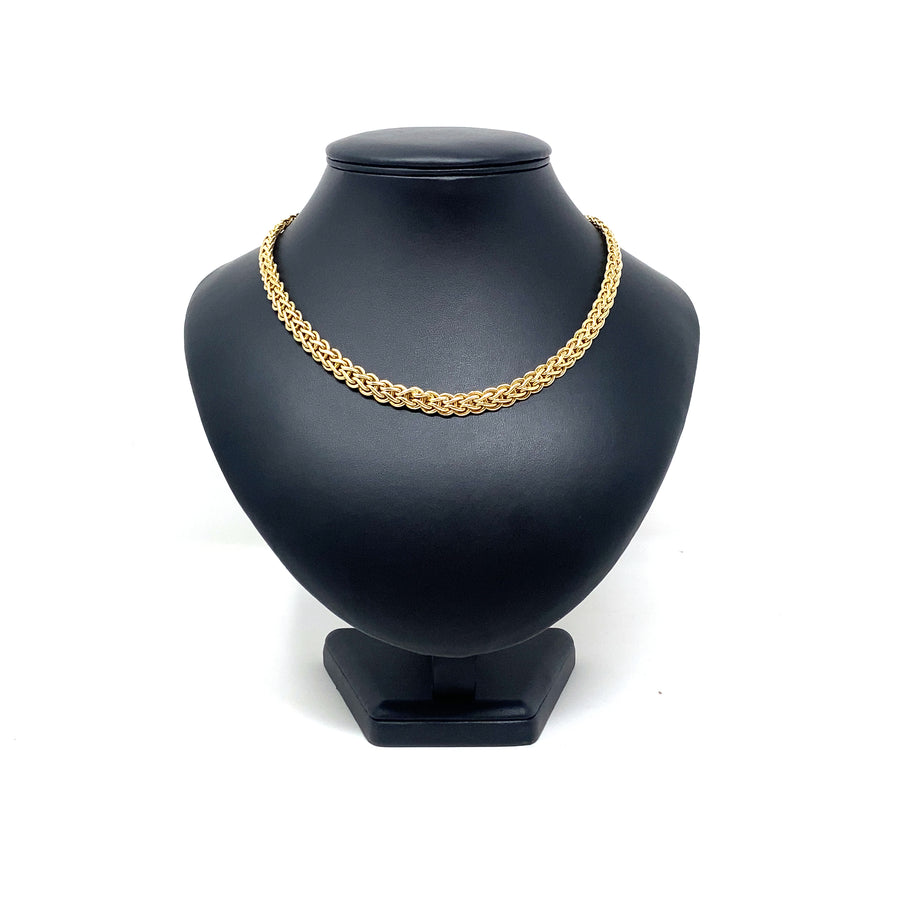 9ct Yellow Gold Plaited Choker (16")