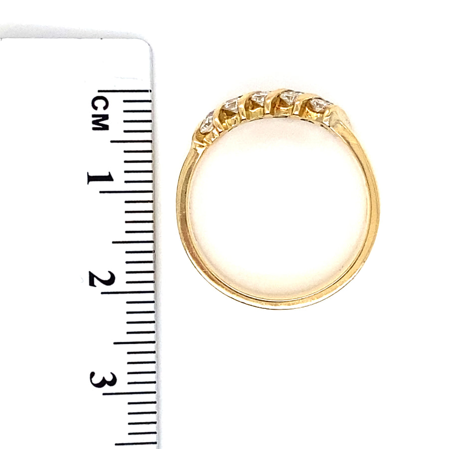 18ct Yellow Gold Diamond Fancy Ring (c. 0.60ct) - Size N 1/2