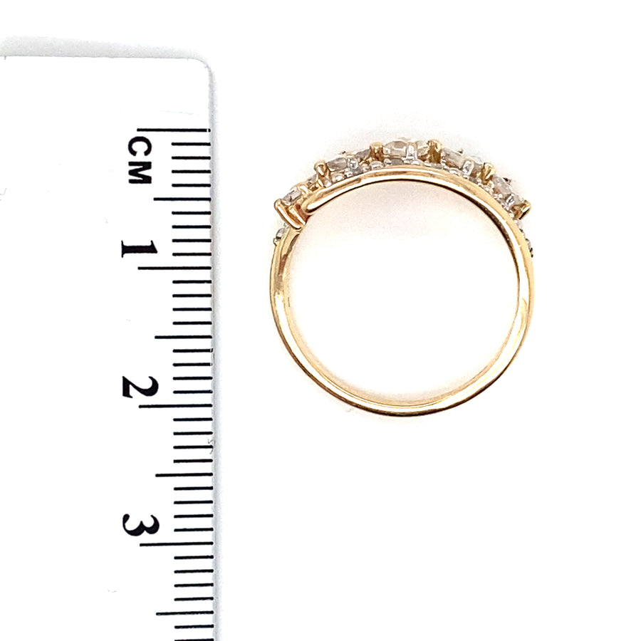 9ct Yellow Gold Diamond Band Ring (c. 0.39ct) - Size L