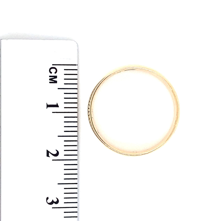 9ct Yellow Gold Band Ring - Size N