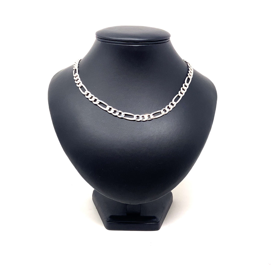 Sterling Silver Figaro Chain (19")