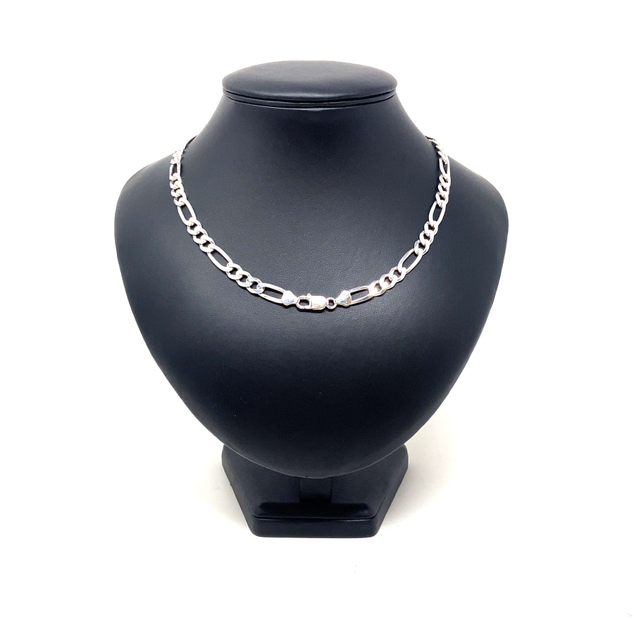 Sterling Silver Figaro Chain (19")