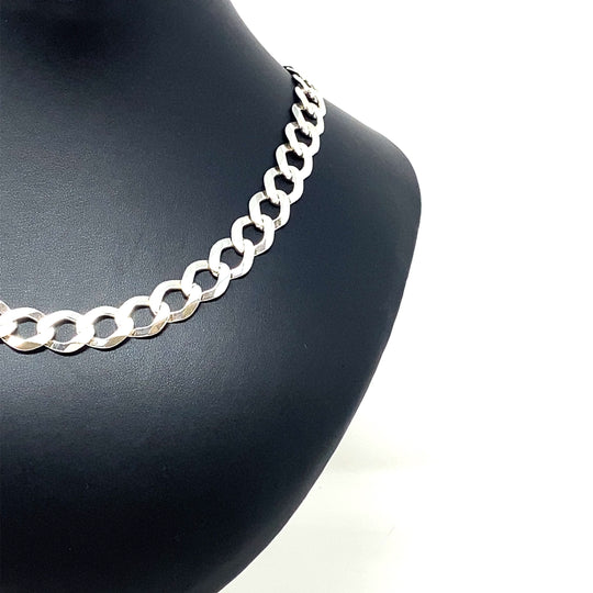 Sterling Silver Flat Curb Chain (24")
