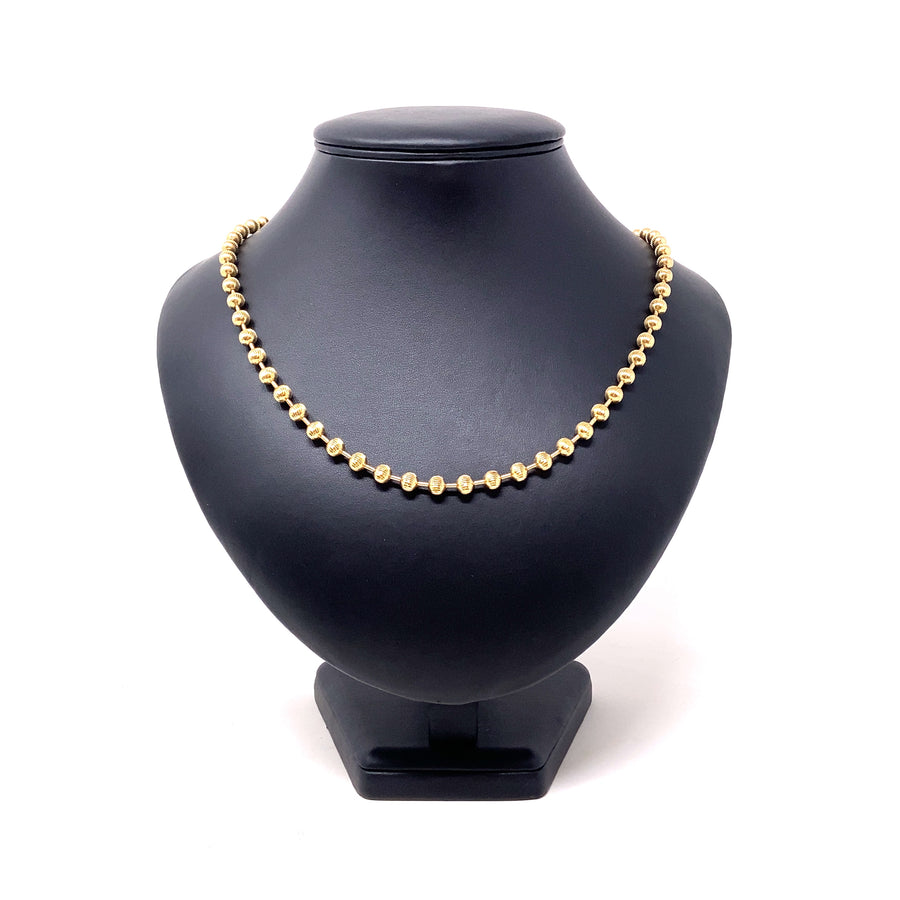 9ct Yellow Gold Ball Necklet (24")