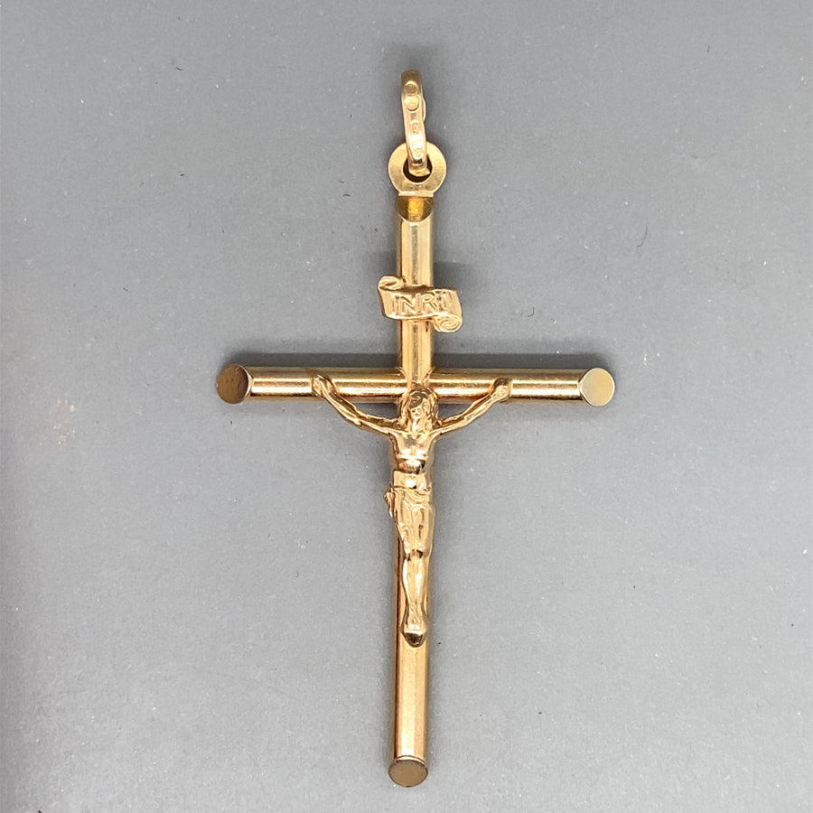 9ct Yellow Gold Crucifix Pendant