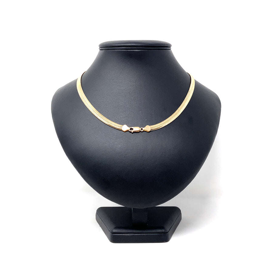 9ct Yellow Gold Flat Necklace (16")