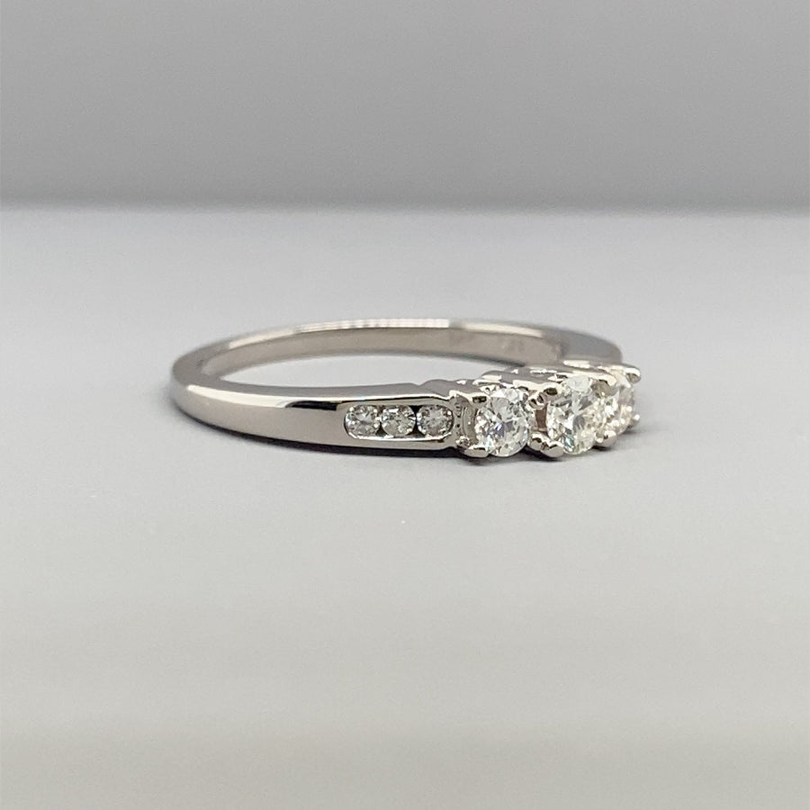 14ct White Gold Diamond Ring (c. 0.50ct) - Size O
