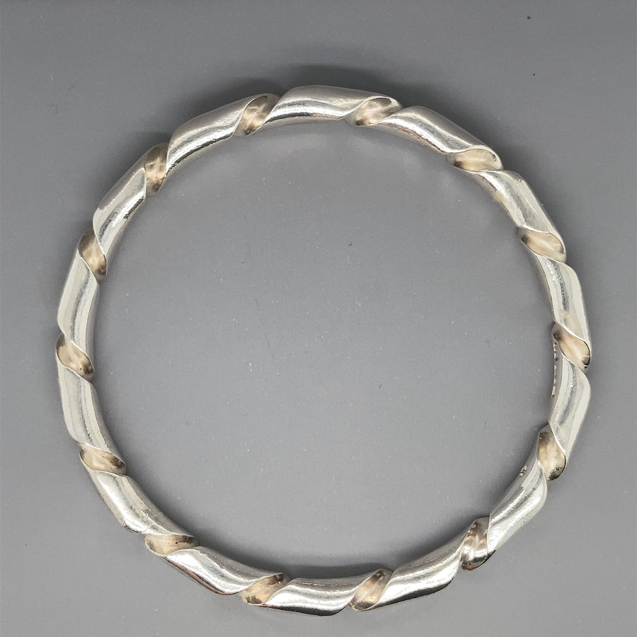 Sterling Silver Fancy Bangle