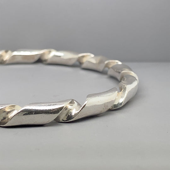 Sterling Silver Fancy Bangle