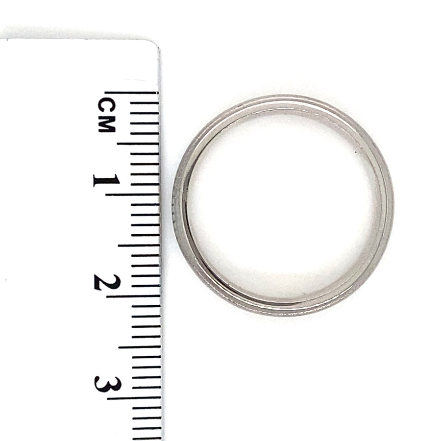 Platinum Band Ring - Size O 1/2