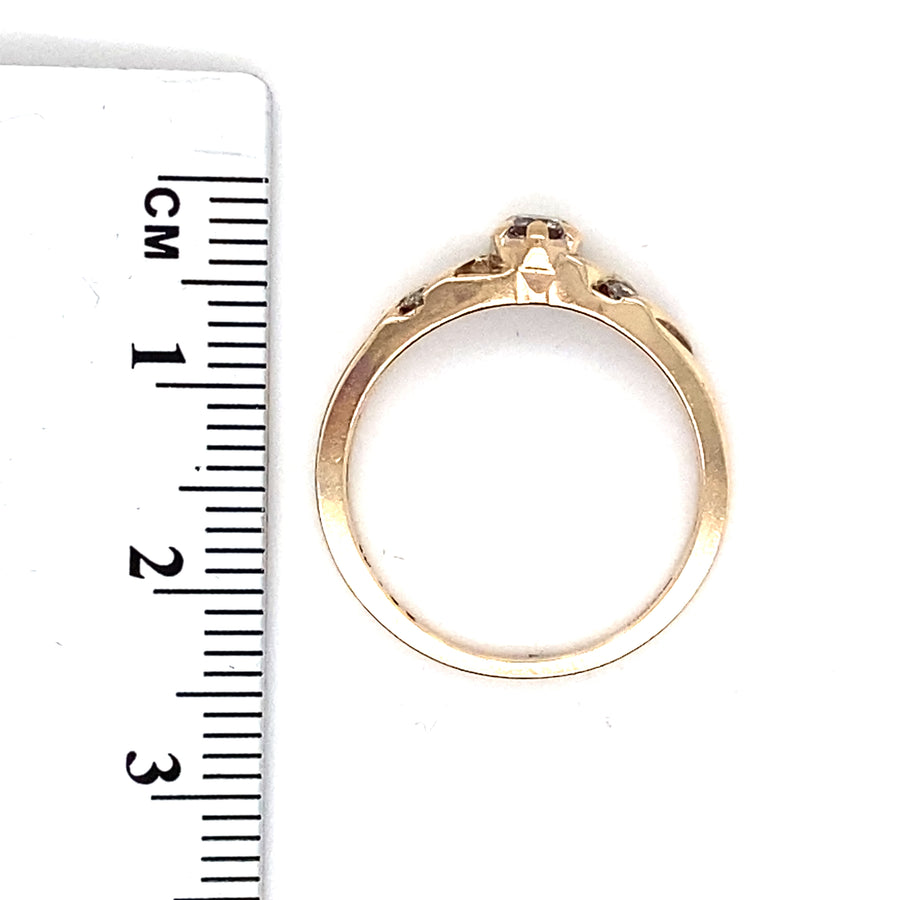 9ct Yellow Gold Diamond Ring (c. 0.25ct) - Size N