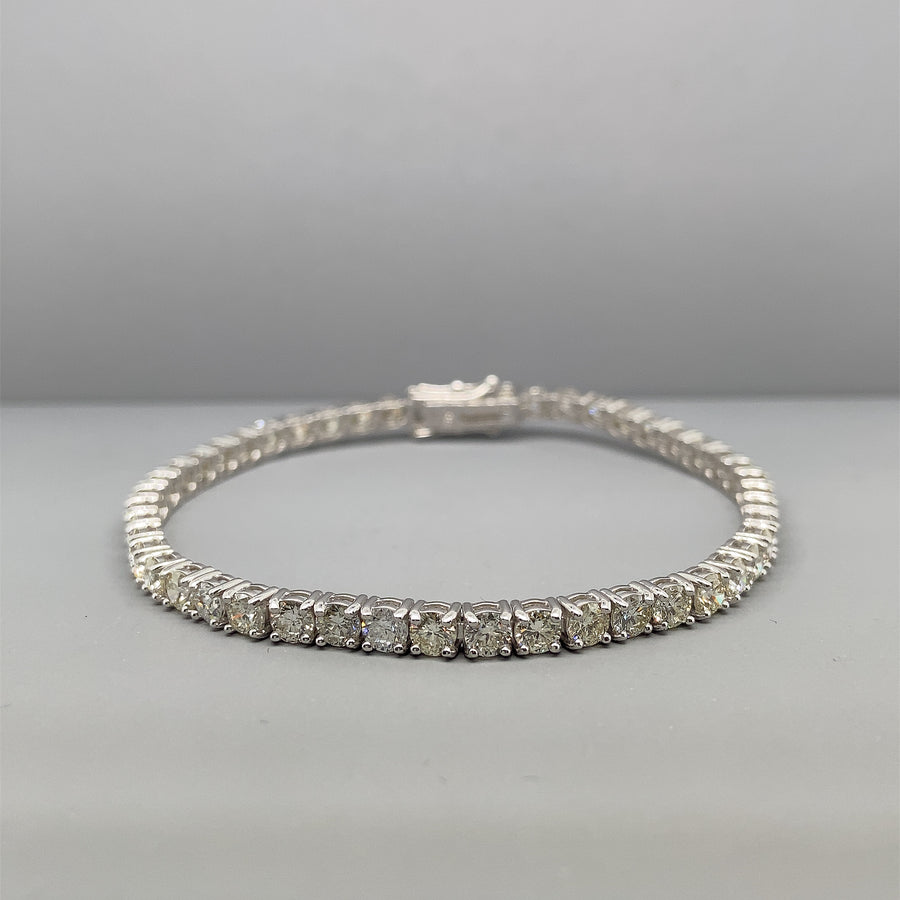 18ct White Gold Diamond Line Bracelet (c. 7.20ct)