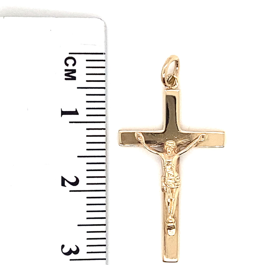 9ct Yellow Gold Small Crucifix Pendant