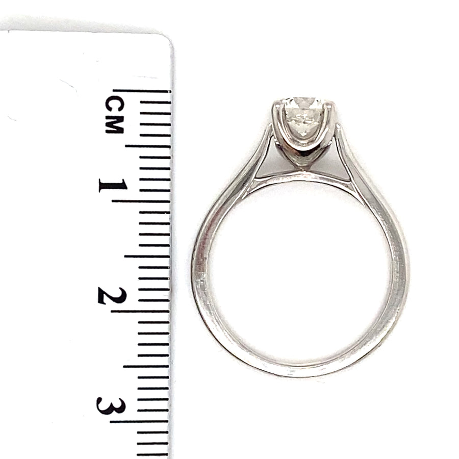 Platinum Single Stone Diamond Ring (c. 0.75ct) - Size L