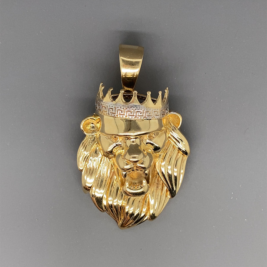 14ct Yellow Gold Lion Head Pendant
