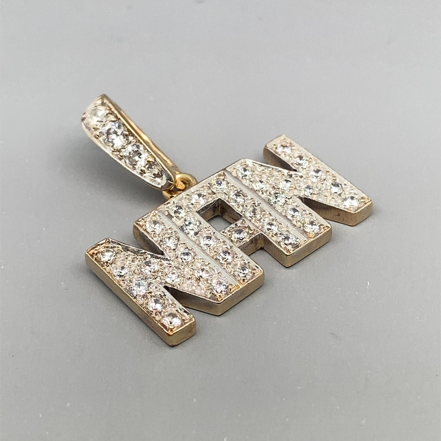 9ct Yellow Gold Cubic Zirconia Nan Pendant