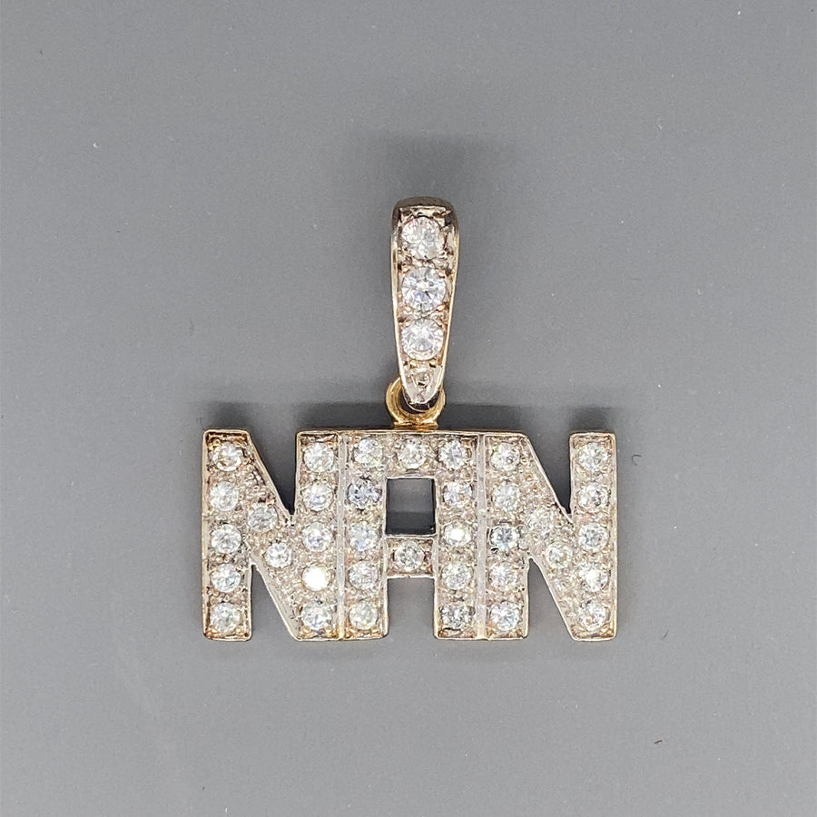 9ct Yellow Gold Cubic Zirconia Nan Pendant