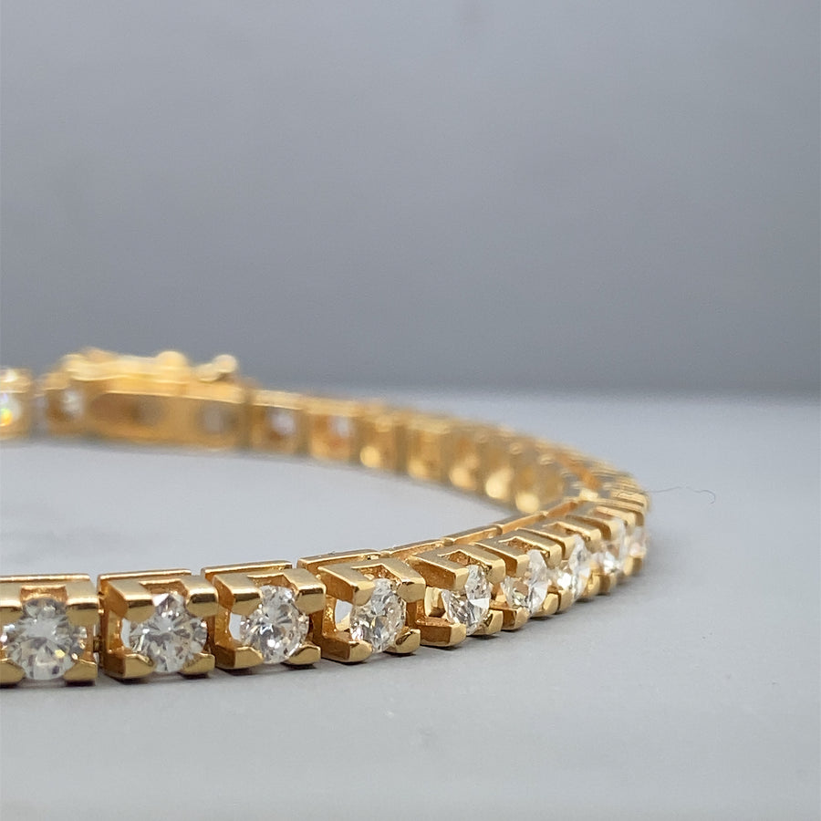 18ct Yellow Gold Diamond Tennis Bracelet (c. 3.15ct)