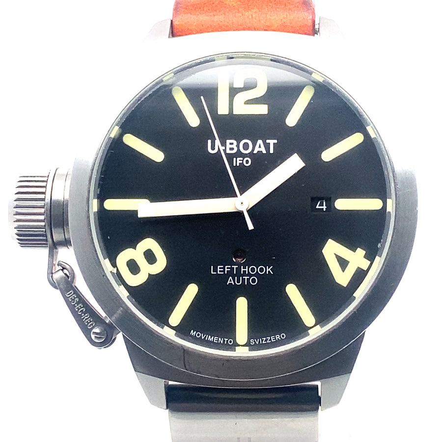 Pre-Owned Stainless Steel and Leather Strap Italo Fontana U-Boat Watch (Gents)