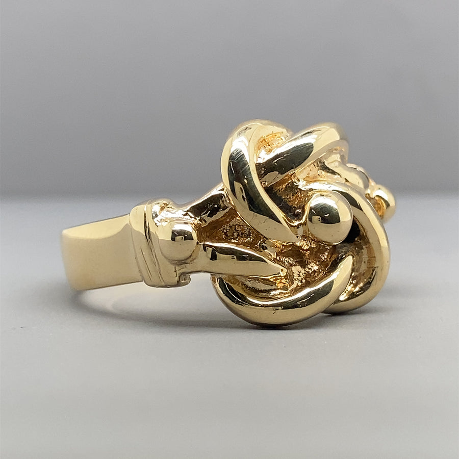 9ct Yellow Gold Knot Ring - Size X