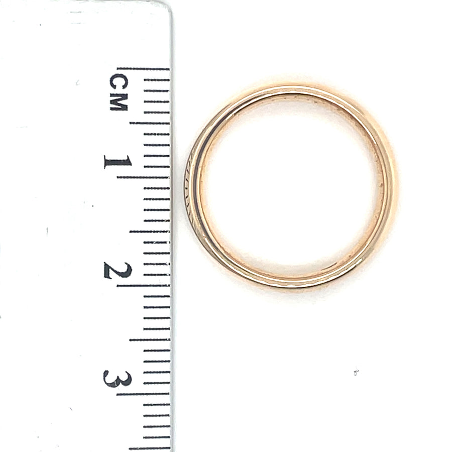 9ct Yellow Gold Band Ring - Size K