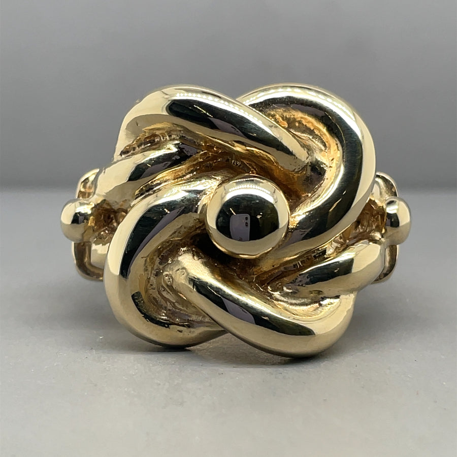 9ct Yellow Gold Knot Ring - Size Y 1/2