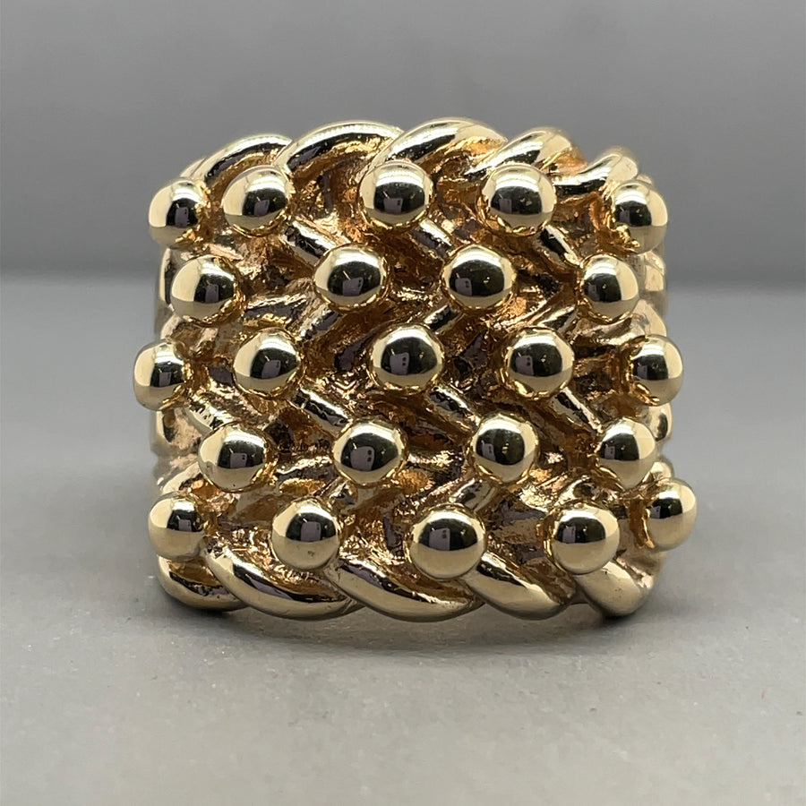 9ct Yellow Gold Keeper Ring - Size U 1/2