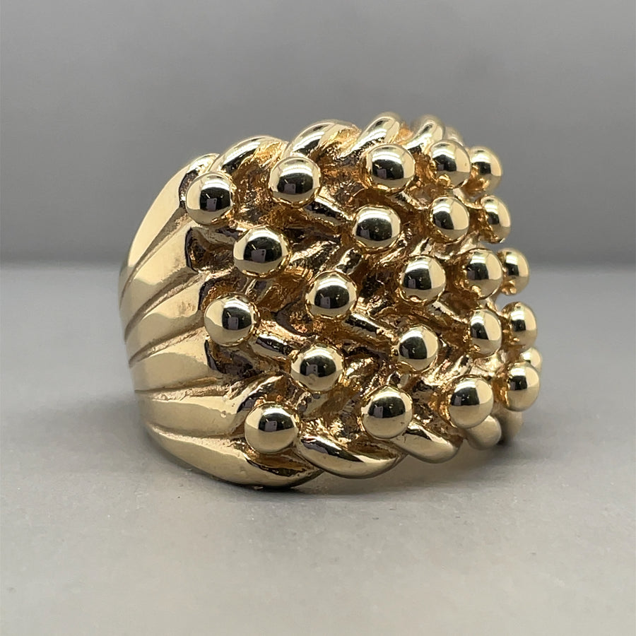 9ct Yellow Gold Keeper Ring - Size U 1/2