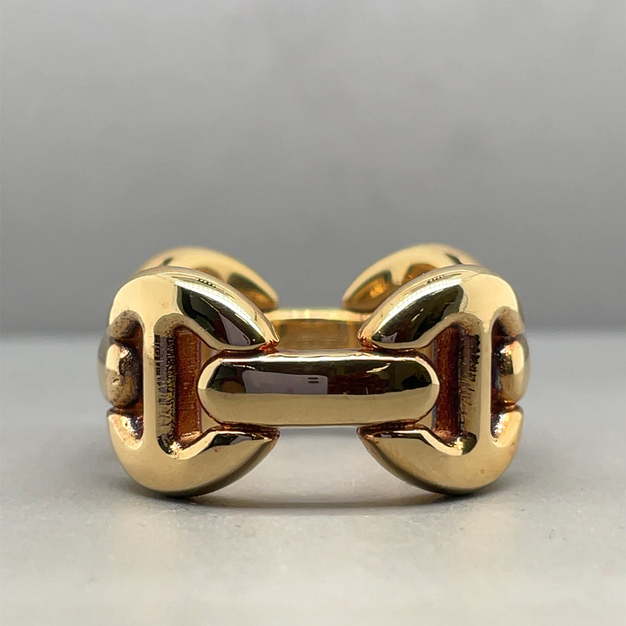 18ct Yellow Gold Hoorsenbuhs Quad Link Ring - Size R