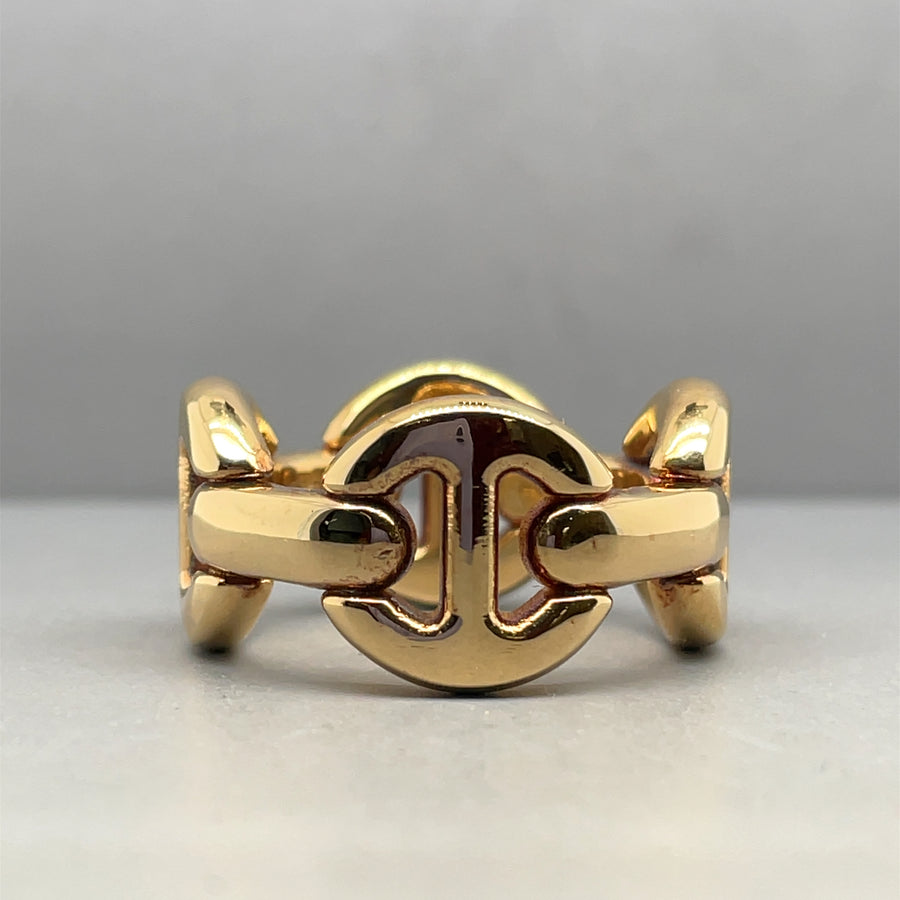 18ct Yellow Gold Hoorsenbuhs Quad Link Ring - Size R