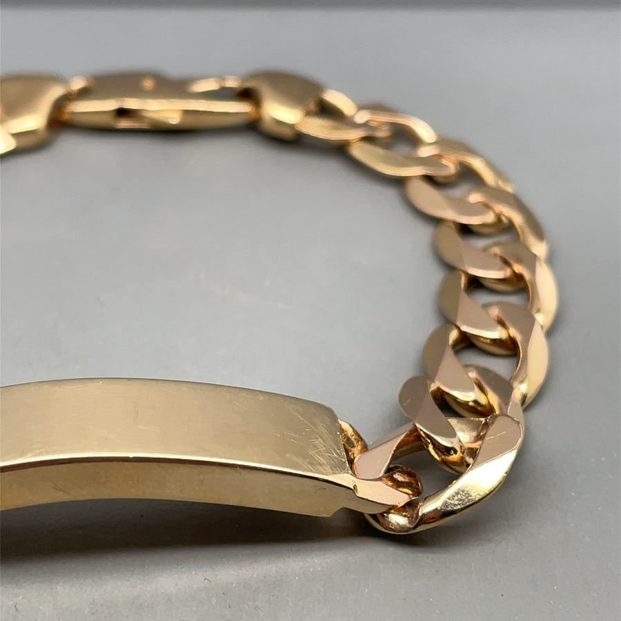 9ct Yellow Gold Identity Bracelet