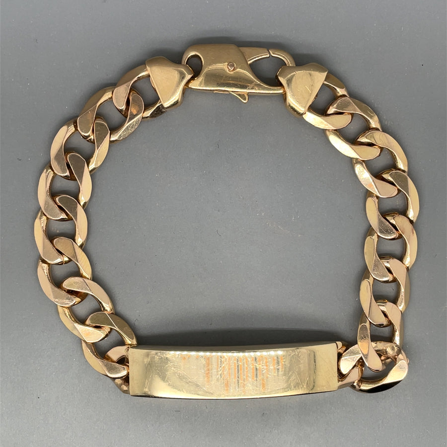 9ct Yellow Gold Identity Bracelet