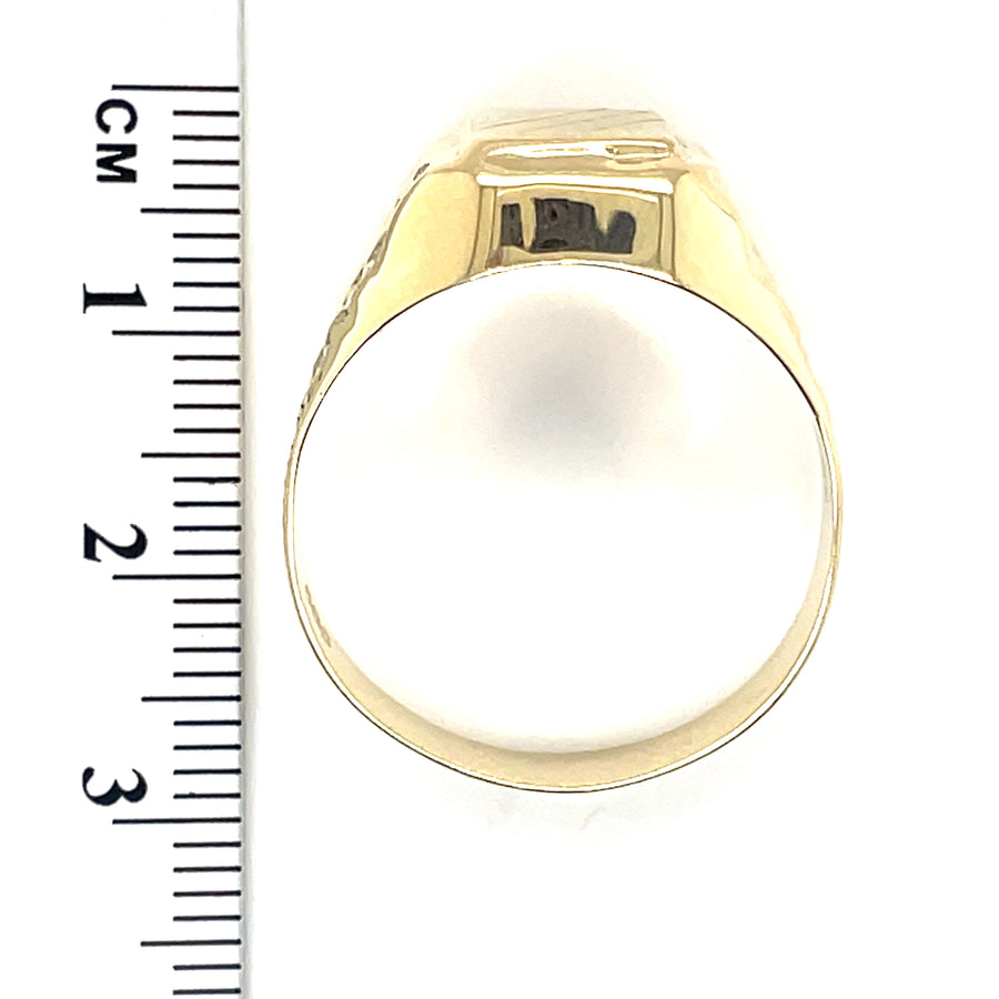 14ct Yellow Gold Signet Ring - Size X 1/2