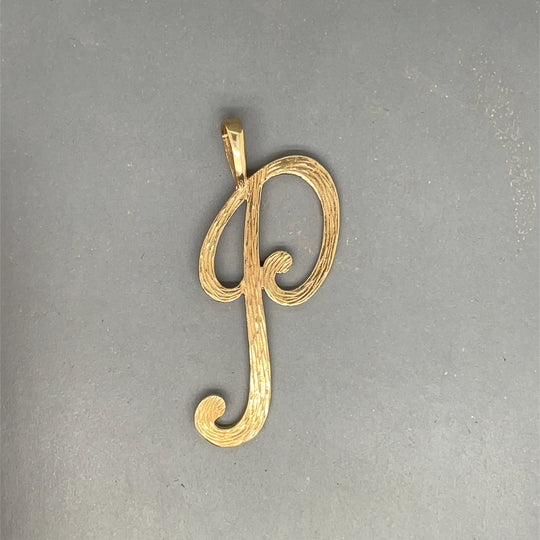 9ct Yellow Gold Initial P Pendant