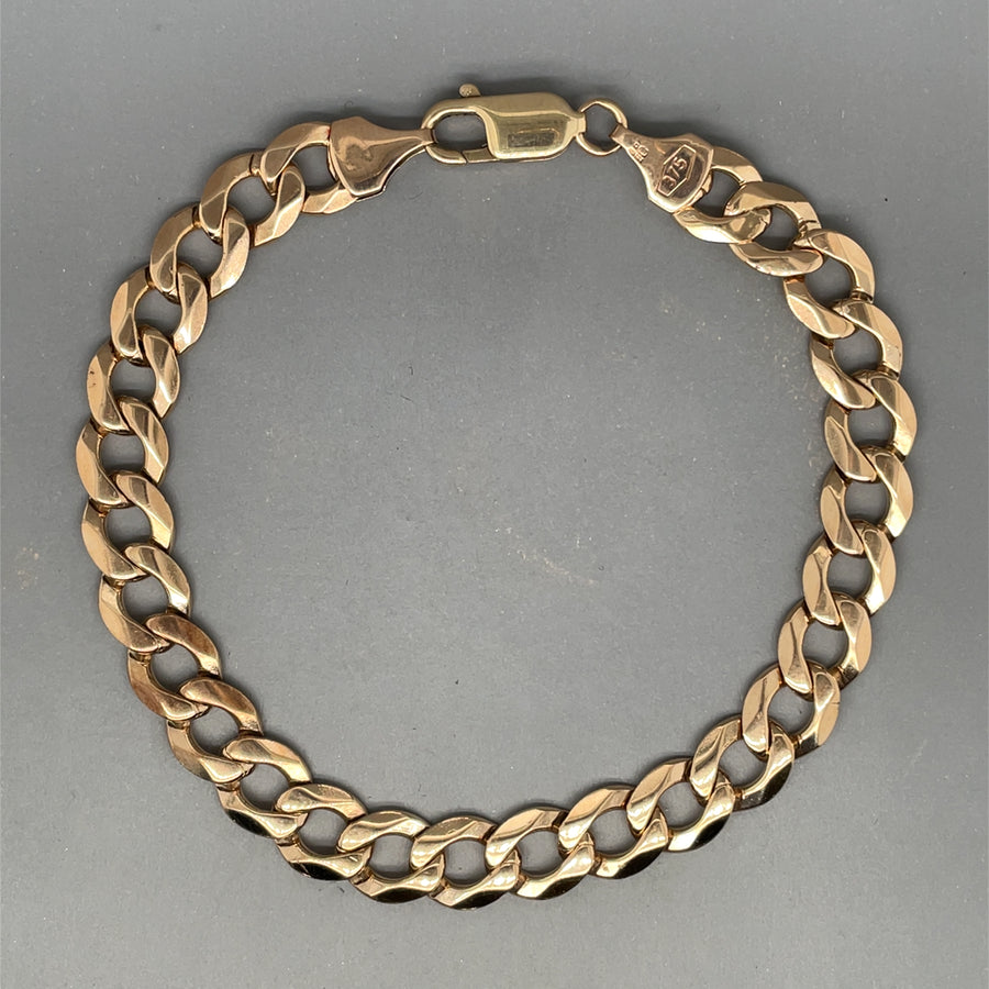 9ct Yellow Gold Curb Bracelet