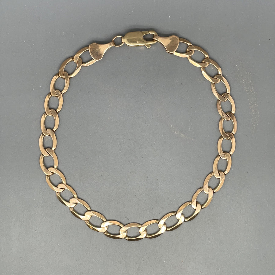 9ct Yellow Gold Curb Bracelet