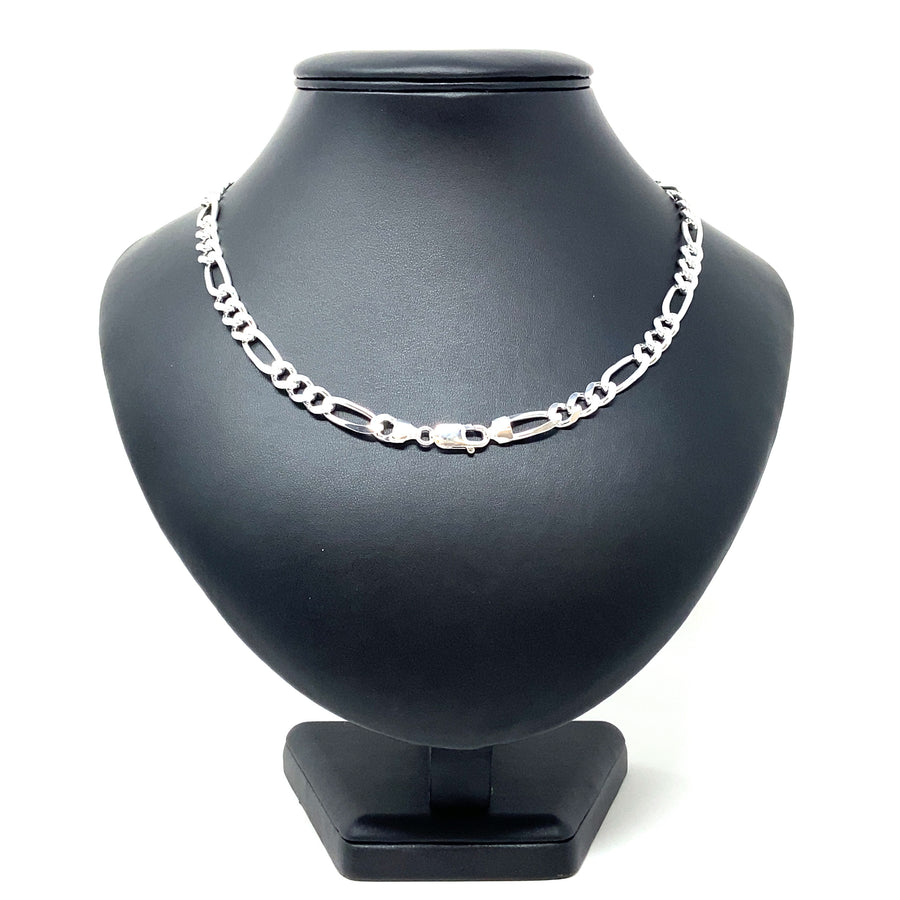 Sterling Silver Figaro Chain (19") (NEW!)