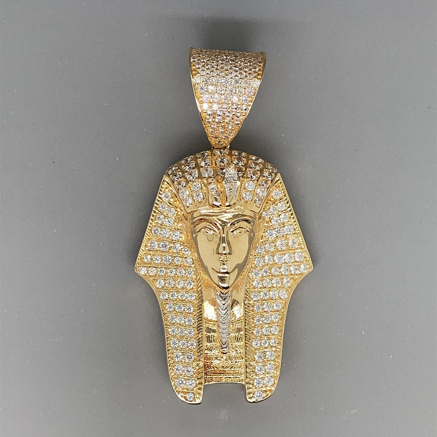 14ct Yellow Gold Cubic Zirconia Pharaoh Pendant