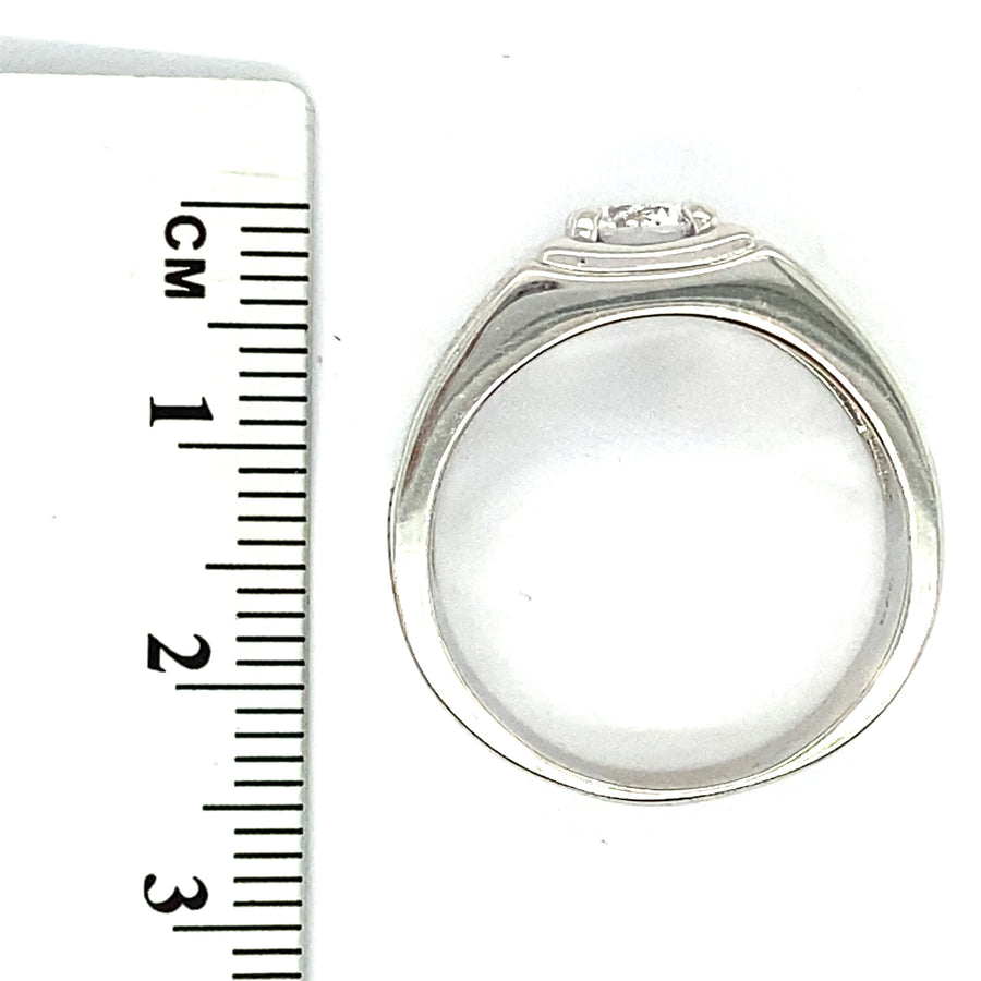 Sterling Silver Cubic Zirconia Ring - Size R (NEW!)