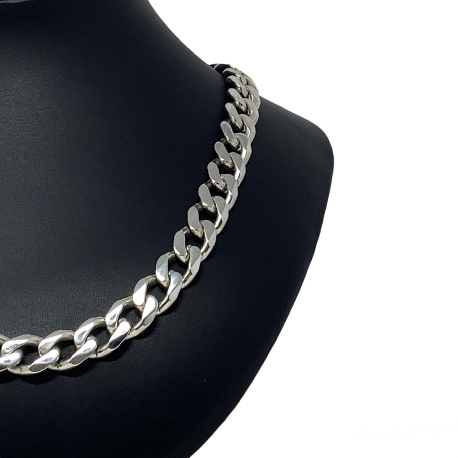 Sterling Silver Chunky Curb Chain (22")