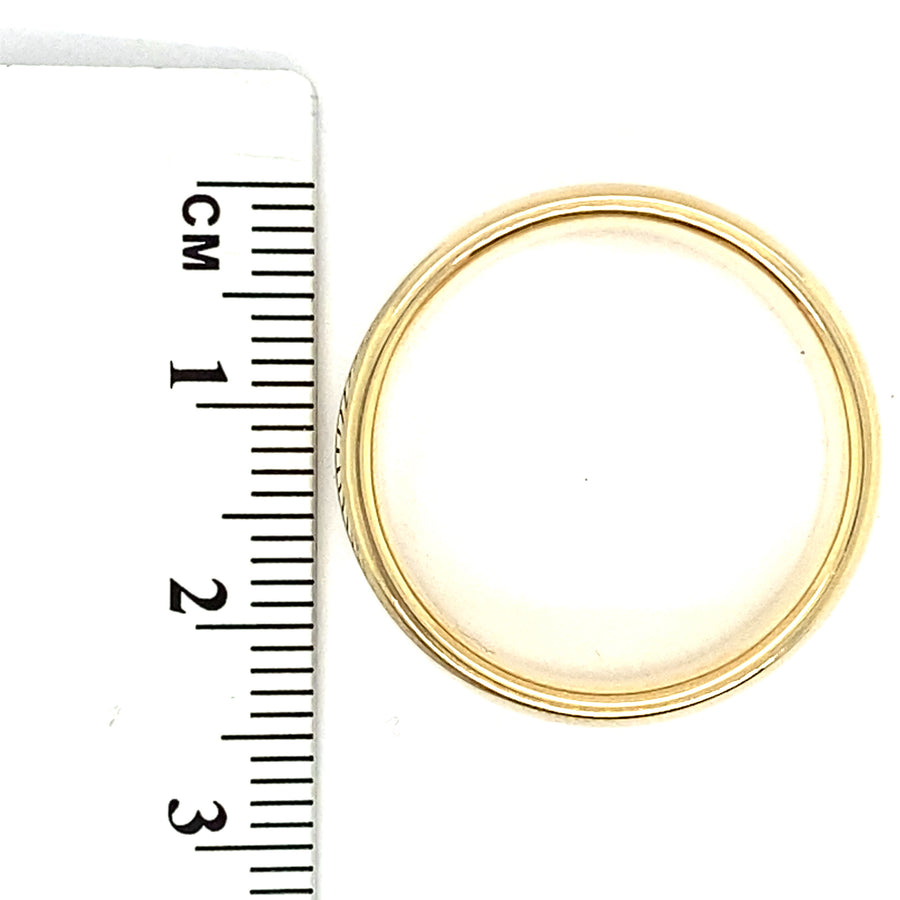 9ct Yellow Gold Band Ring - Size U 1/2