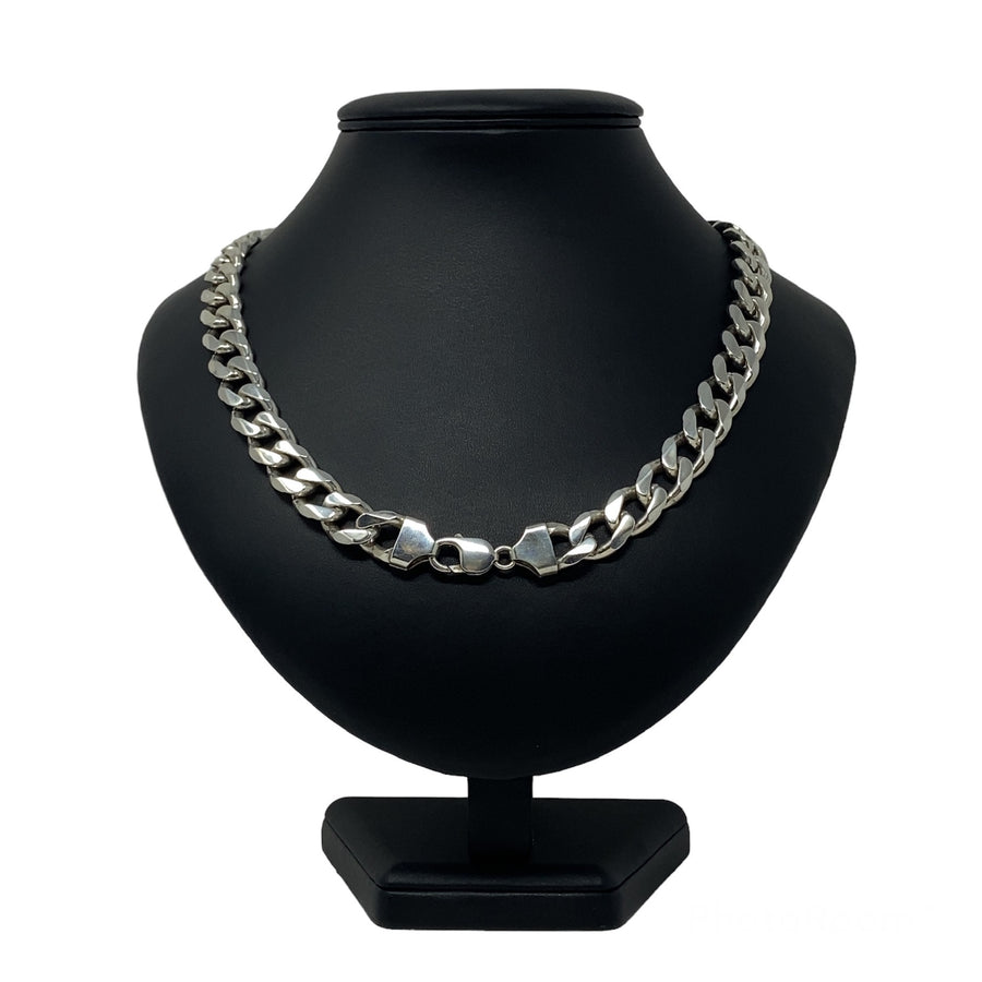 Sterling Silver Chunky Curb Chain (22")