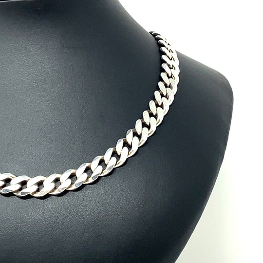 Sterling Silver Heavy Curb Chain (20")