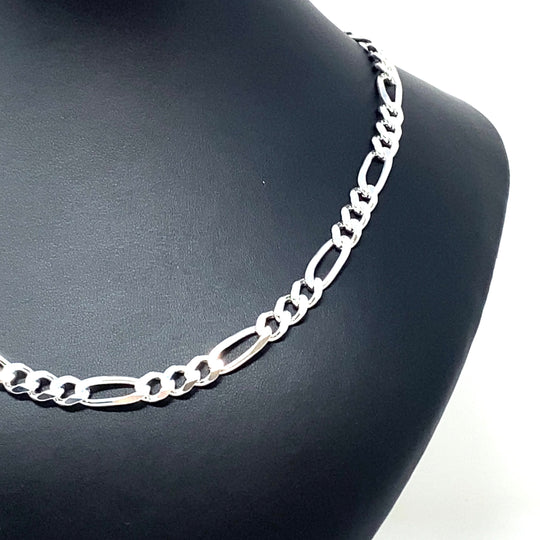 Sterling Silver Figaro Chain (19") (NEW!)